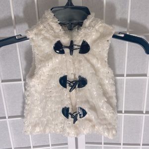 Little Lass Size 12 month Fluffy Sequined Vest